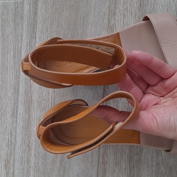 Chloe velcro ankle strap wedge sandals - Picture 10 of 16